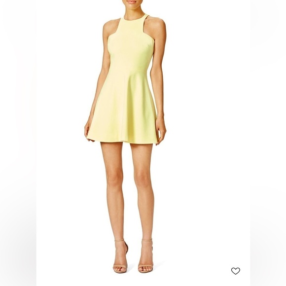 Elizabeth and James Dresses & Skirts - Elizabeth and James Green and Yellow Halter Mini Dress